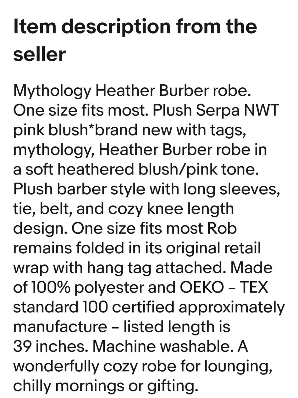 1 Berber Robe - Plush Throw Robe In Heather...One Size - Picture 11 of 11